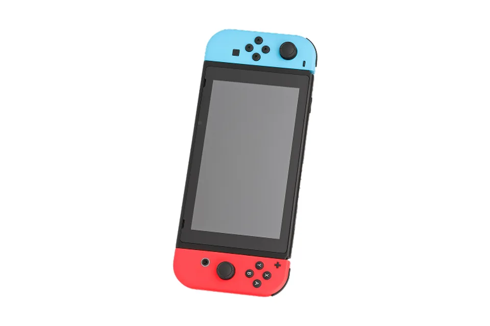Nintendo Switch 2, Switch, OLED et Lite, vu de dos dans ses couleurs et de face