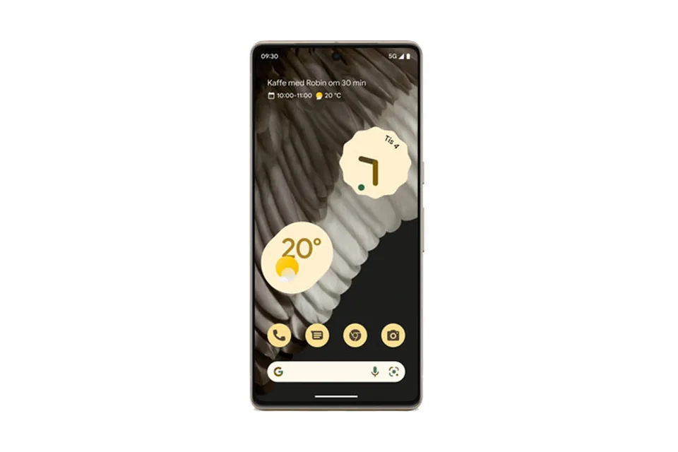 Pixel 7 Pro, shown from the back in its colours and from the front