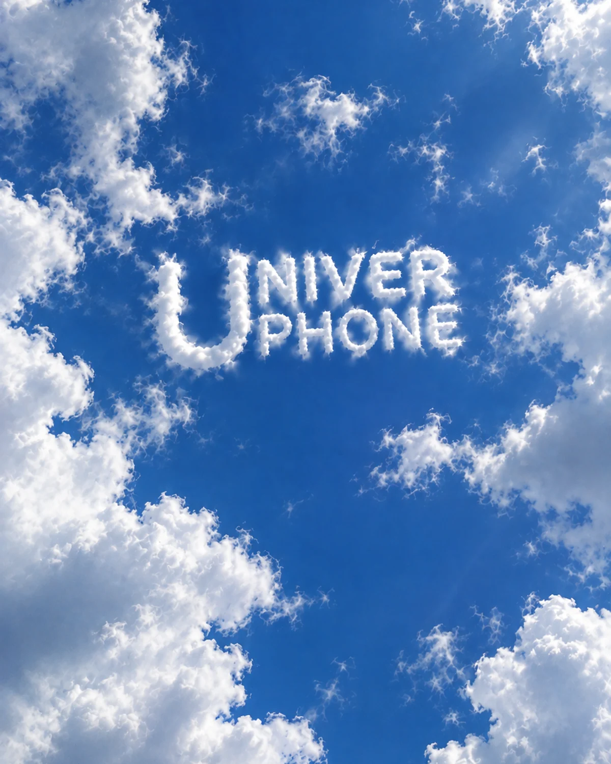 Logo Univer Phone dessiné dans les nuages